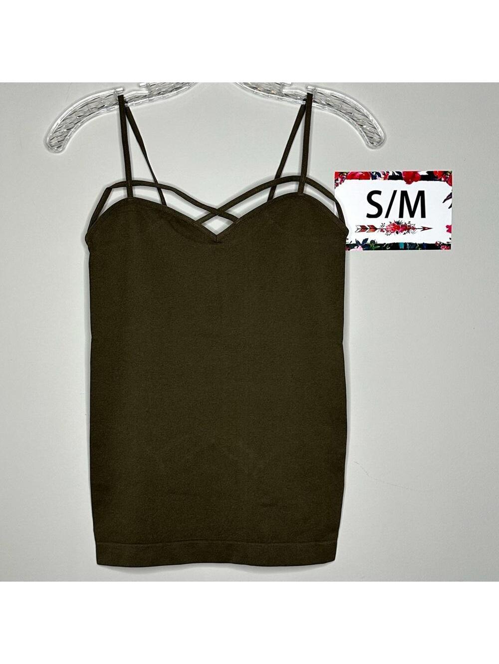 Dark Olive S/M Zenana Outfitters cage tank Small/ Medium